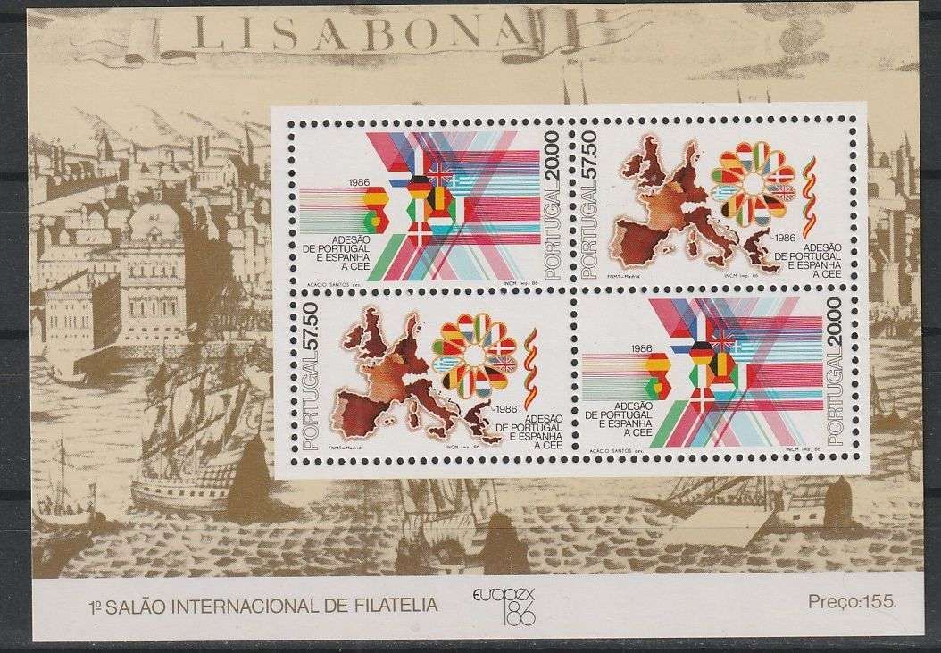 Portugália  Postatiszta Blokk