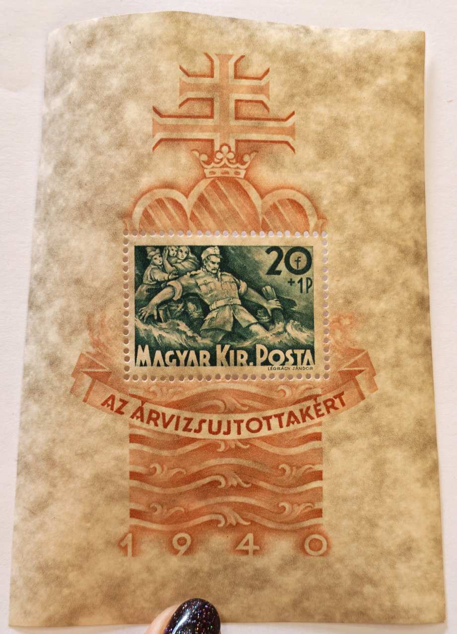 1940 Árvíz (I.) - Blokk Bélyeg (**)!