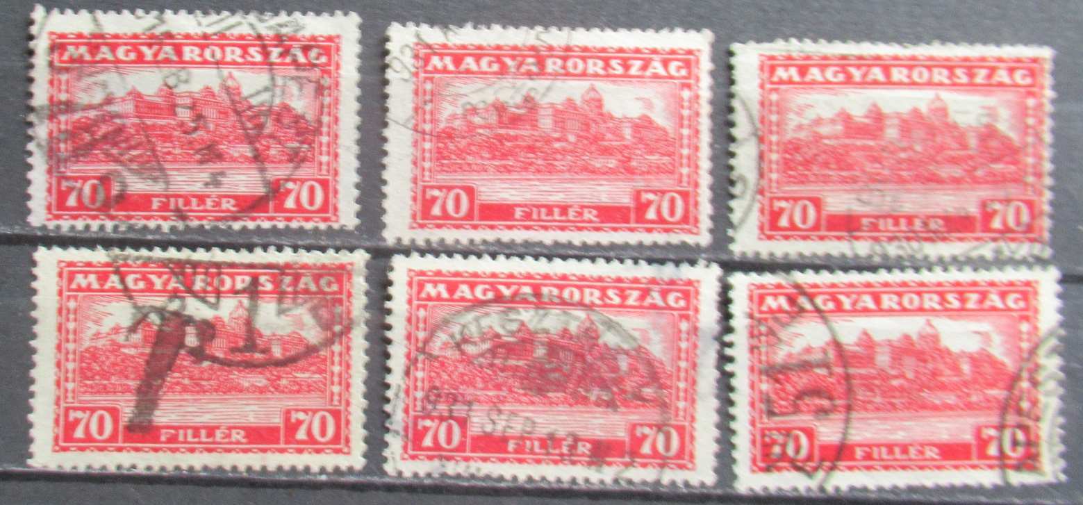 1926 Pengő-fillér 70f záró 6 db