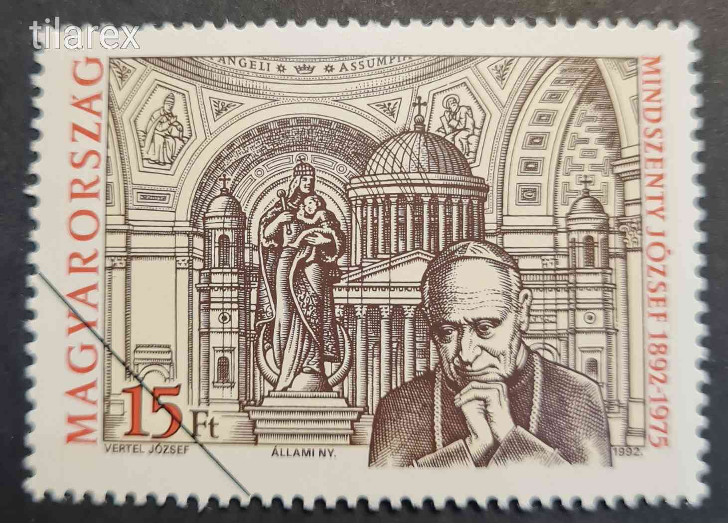 Magyar Bélyeg 1992 Mindszenty József ( MPIK  4141 **  )  MINTA
