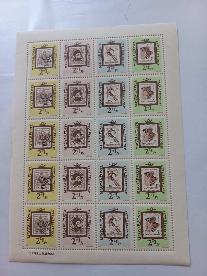 S0031 Magyar 1962 Bélyegnap 1917-1920 postatiszta teljes ív kat.ár 3500 HUF