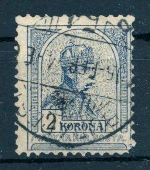 1904 turul 2 Korona A2 vízjel állás - sarokfog hiány - PHu: 45.000 Ft (e80)