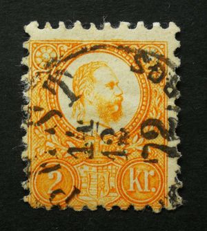 Magyarország 1871 Réznyomat 2 Kr PEST elfogazva H