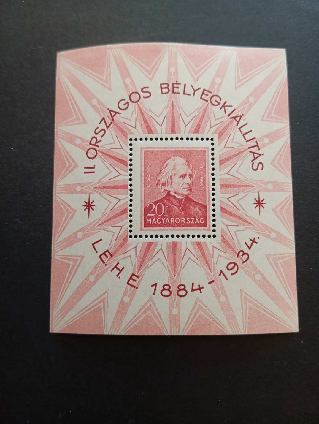 Magyarország 1934 LEHE blokk falcos kat. ár 25000 Ft