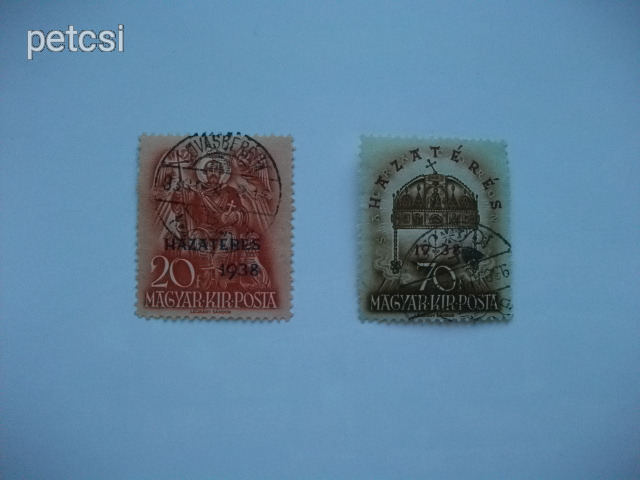 Magyar bélyeg / bélyegsor hazatérés 1938 2.