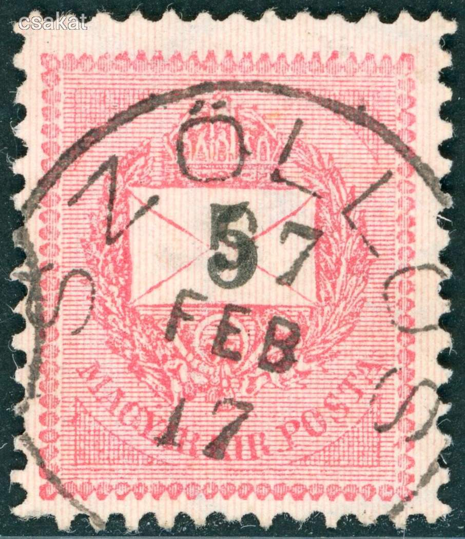 1889 feketeszámú krajcáros SZÖLLŐS bélyegzés Pozsony Slovakia Gudlin E3.20 / 80p (d81)
