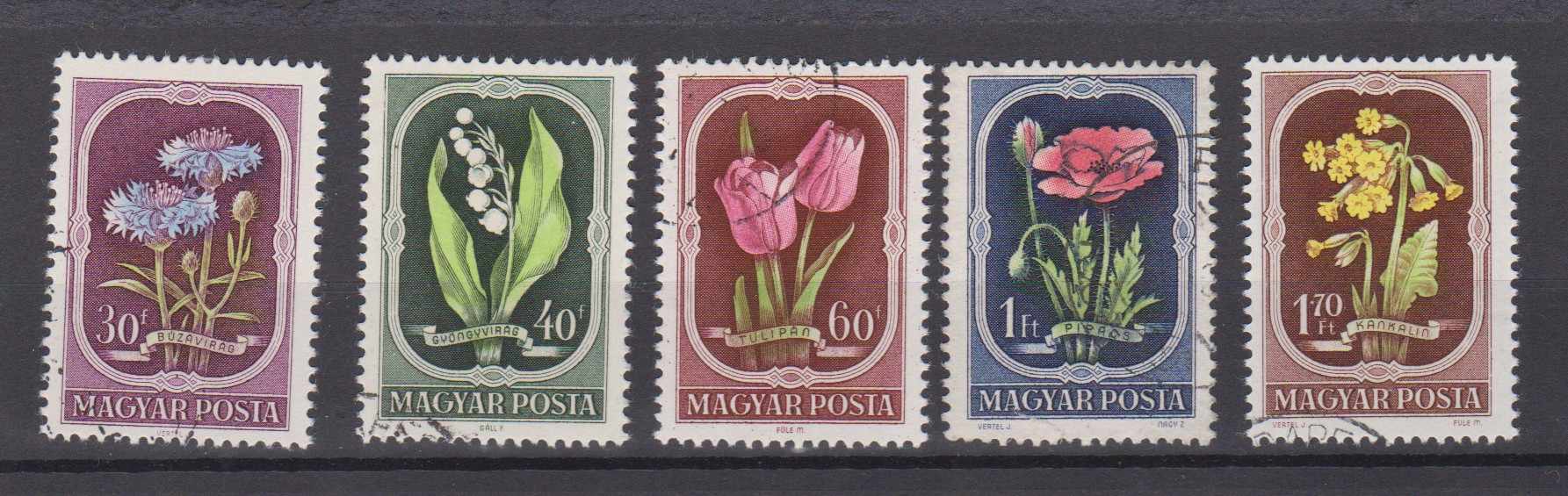 Magyarország 1951 Virág (II.) sor bélyegzett