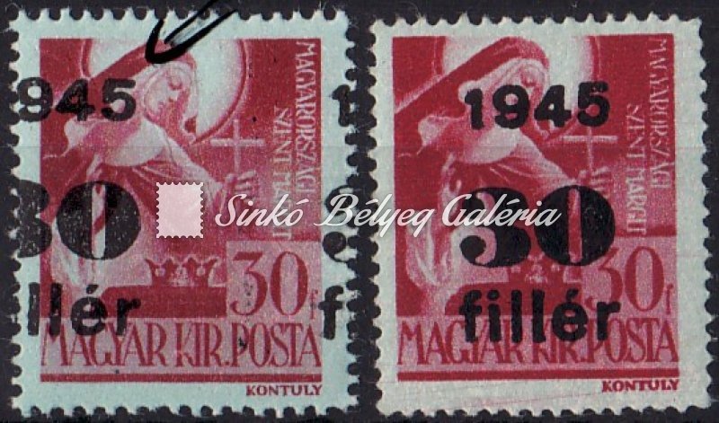 1945. Kisegítő bélyegek (IV.)