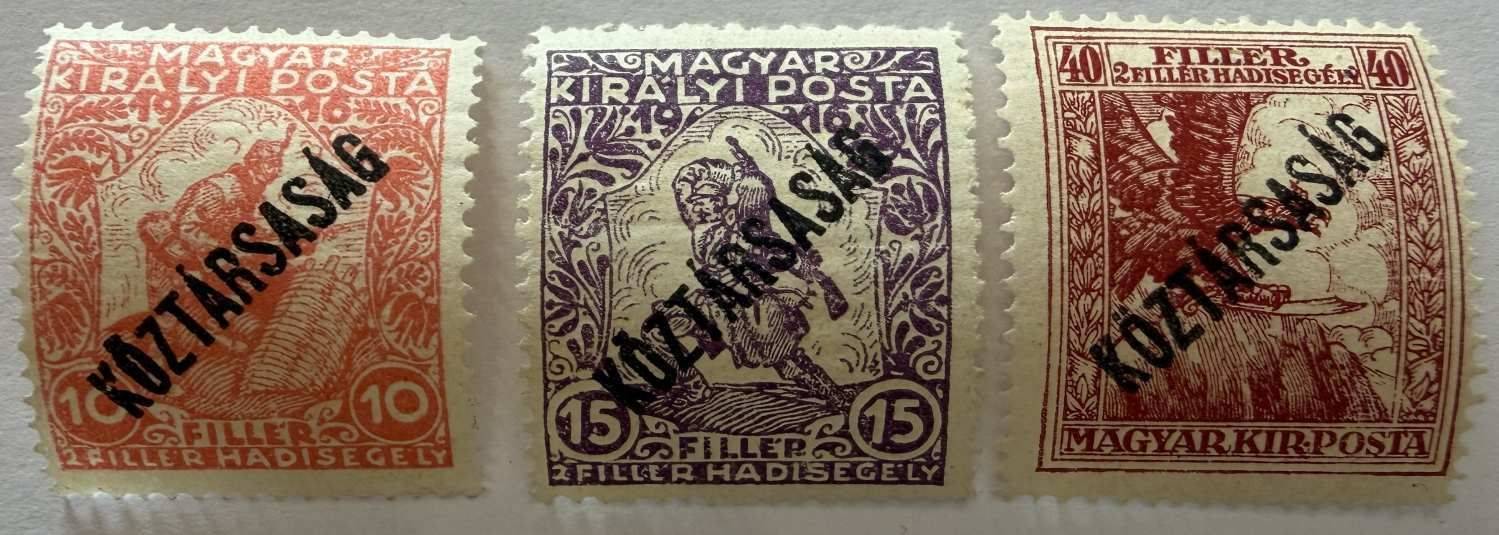 1918 Köztársaság III. Hadisegély-Bélyegeken (**)