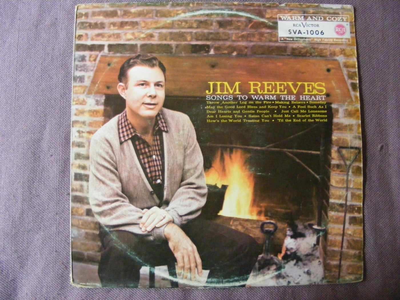 JIM REEVES Songs To Warm The Heart Country RCA-VICTOR Germany VG+ LP