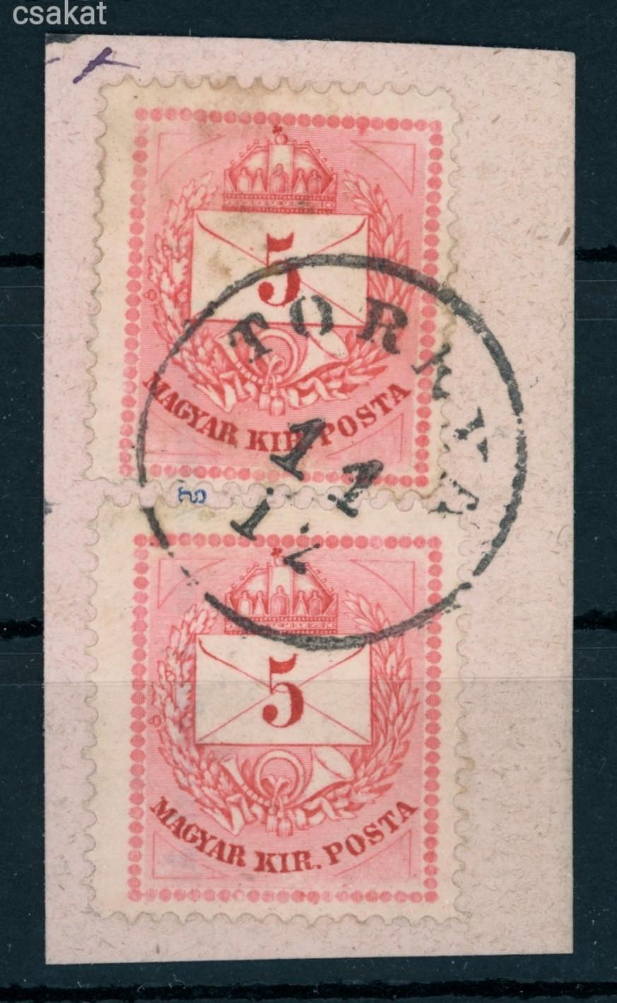 1874 krajcáros TORNYA lebélyegzés Csanád Romania Gudlin E2.2 / 80p (e39)