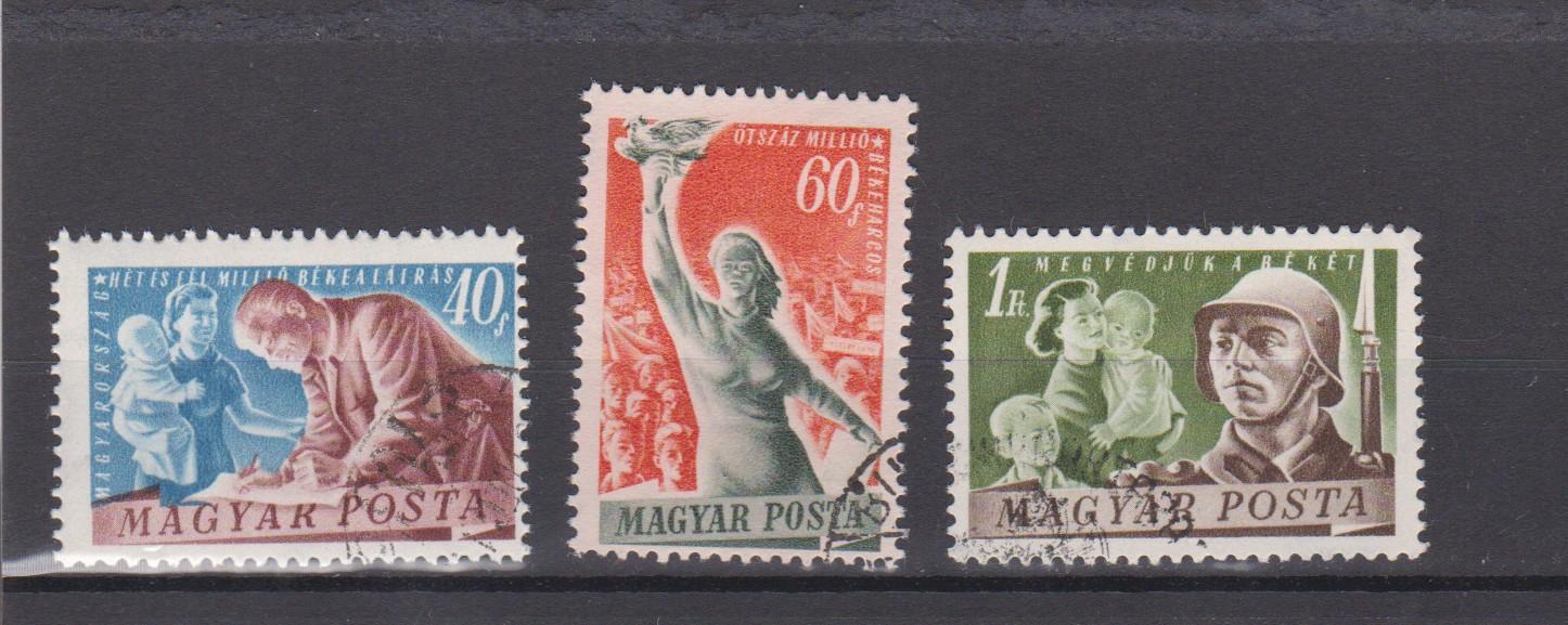 Magyarország 1950 Béke (III.)  sor  bélyegzett  Kat.ár. 2000.-Ft