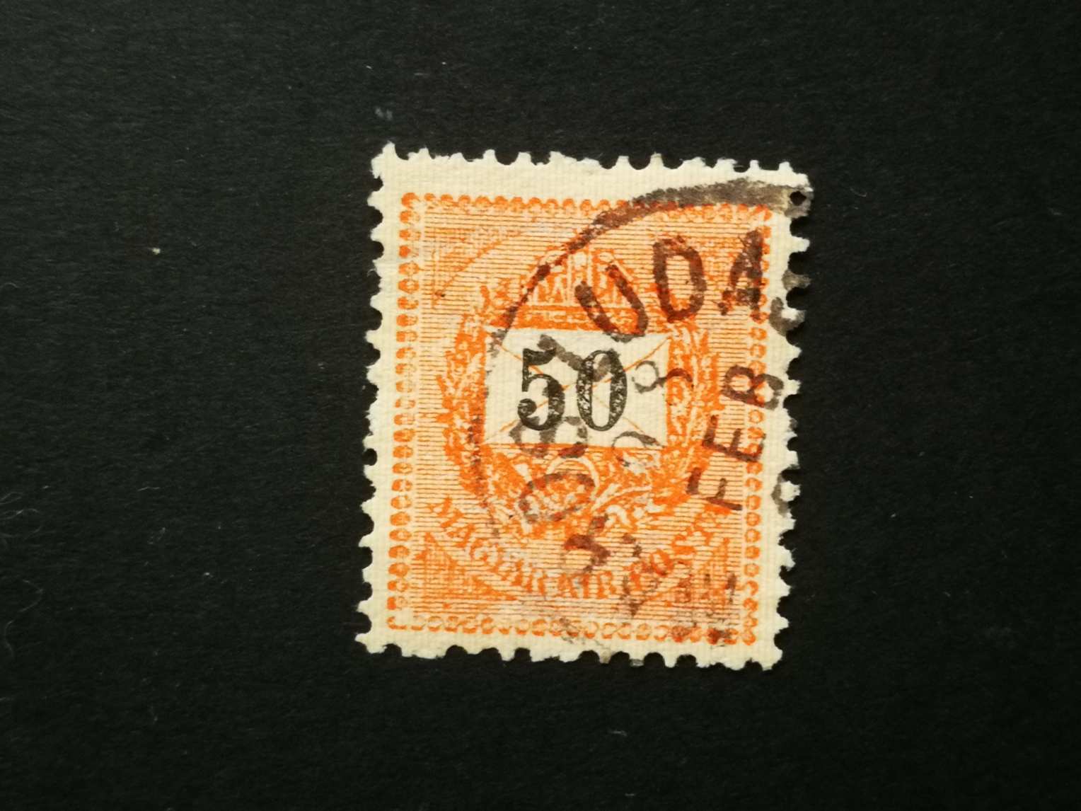 Magyarország 1889 Feketeszámú 50 kr. E12:11 3/4 Marosludas, Gudlin:40 G3