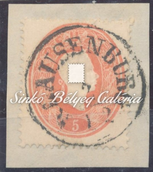 1861. Könyvnyomat dombornyomással 5kr, KLAUSENBURG