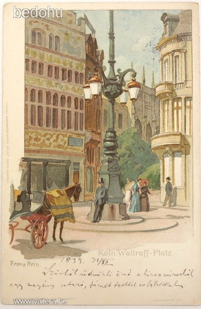 Köln, térrészlet képeslap.