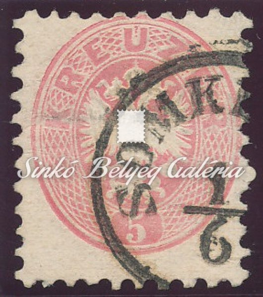 1864. Könyvnyomat dombornyomással 5kr, SOMKERÉK