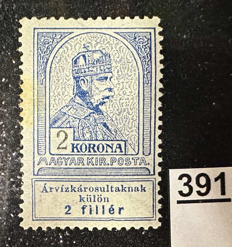 1913 ÁRVÍZ 2KR. BÉLYEG POSTATISZTA *  MBK: 20,000FT