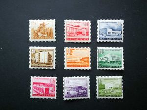 Magyarország 1953 Épületek falcos kat. ár min. 3600 Ft