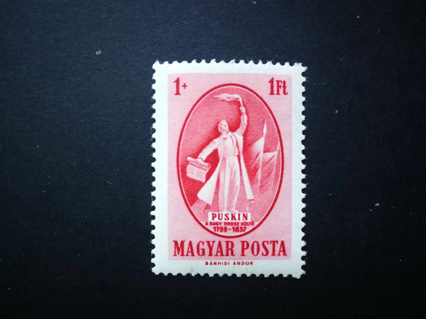 Magyarország 1949 Puskin  ** postatiszta kat. ár 3000 Ft D
