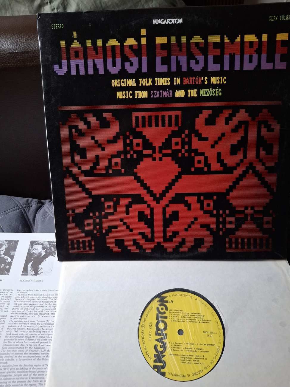 Jánosi Ensemble ? Folk Tunes In Bartóks Music Szatmár Mezőség LP NM Bor ...