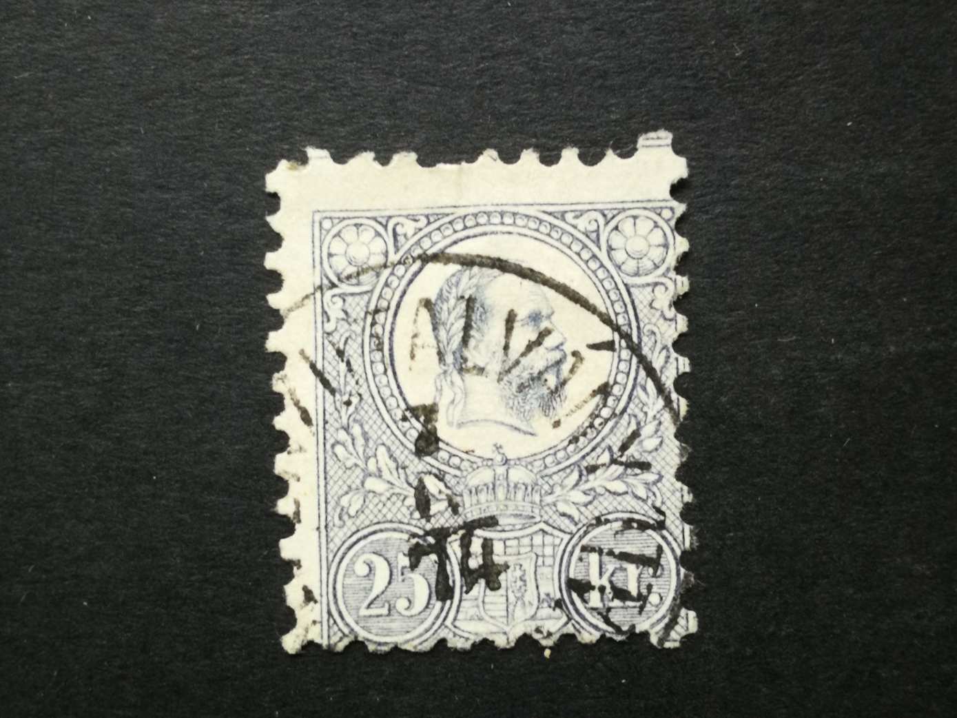 Magyarország 1871 Réznyomat, 25 kr.elfogazva,foghiány,pénzutalvány(Kolozs)vár,Gudlin100 E2