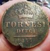 1857. 10 Tornesi 27.7gr.