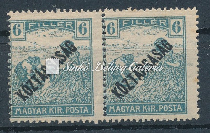 1918. Köztársaság 6f pár