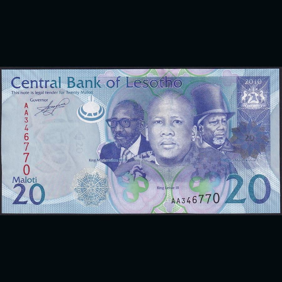 Lesotho 20 Maloti 2010 P-22a UNC
