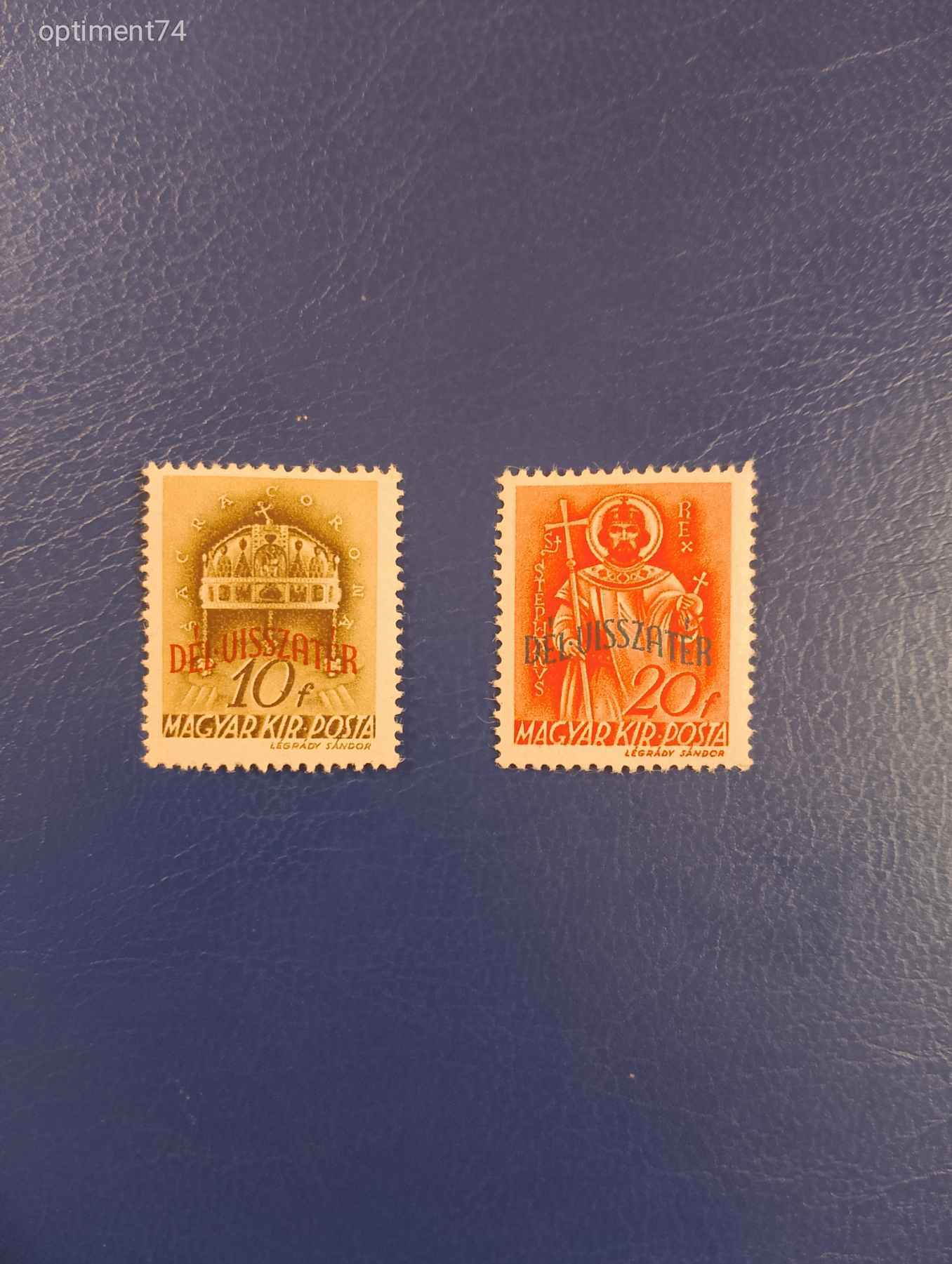 1941 Dél visszatér teljes sor postatiszta falmentes szép bélyegek