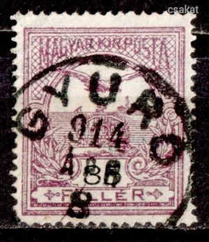 1913 Turul Gyuró Lebélyegzés Fejér Gudlin E3.20 50 Pont C26