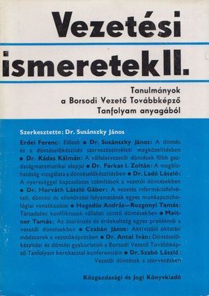 Vezetési ismeretek II.