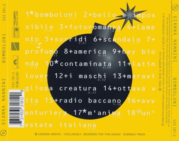 Gianna Nannini - Bomboloni CD
