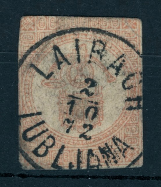 1871 hírlapbélyeg LAIBACH / LUBLJANA bélyegzés Slovenia (e63)