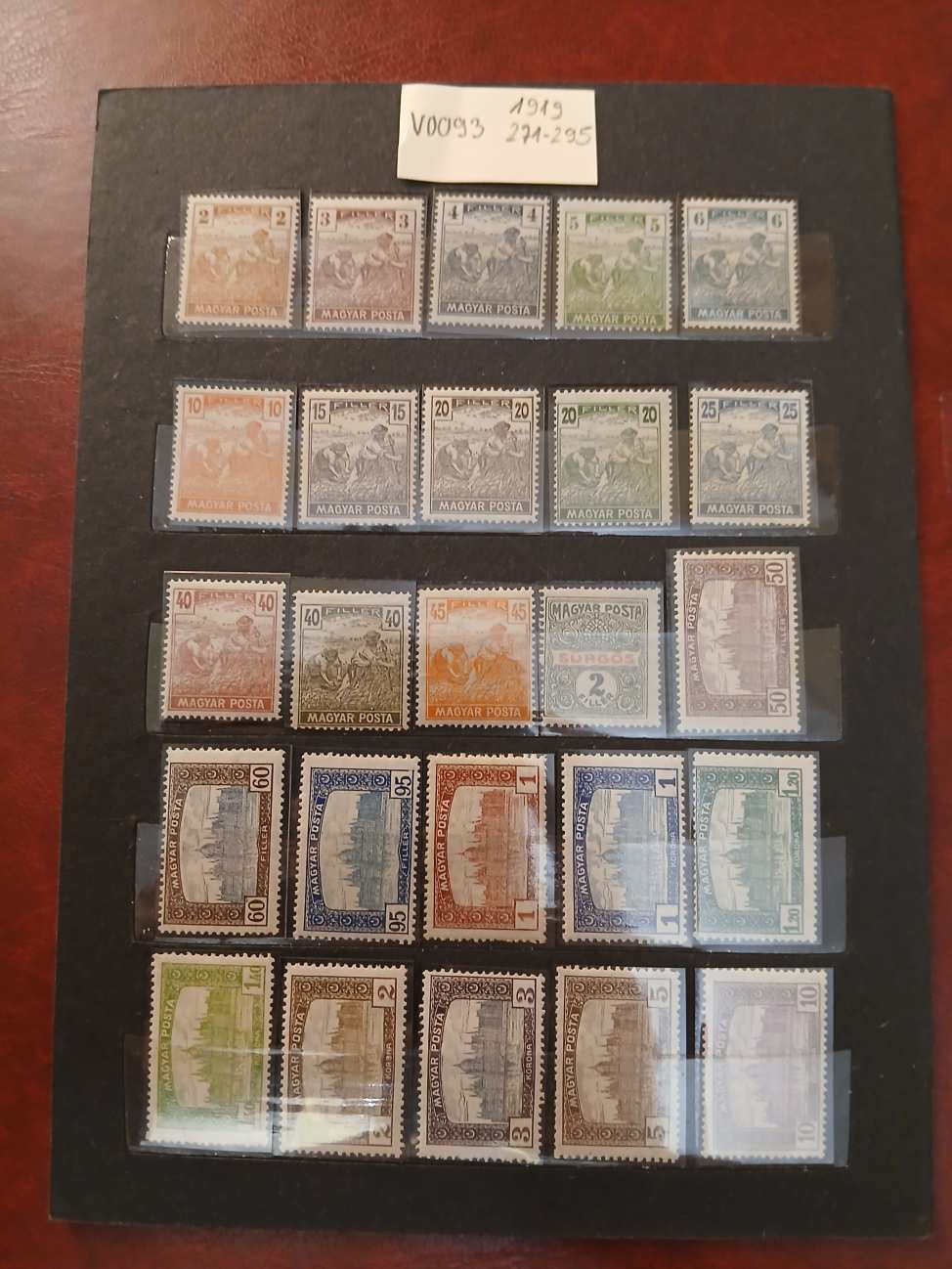 V0093 Magyar bélyeg 1919 271-295 postatiszta