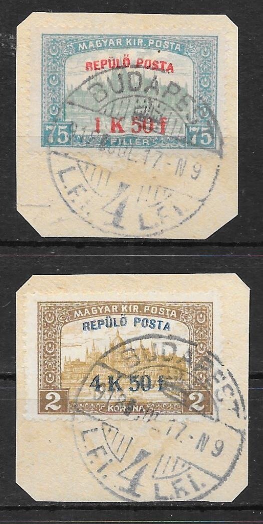 1918. Repülőposta  sor kivágáson ( 18 000 )
