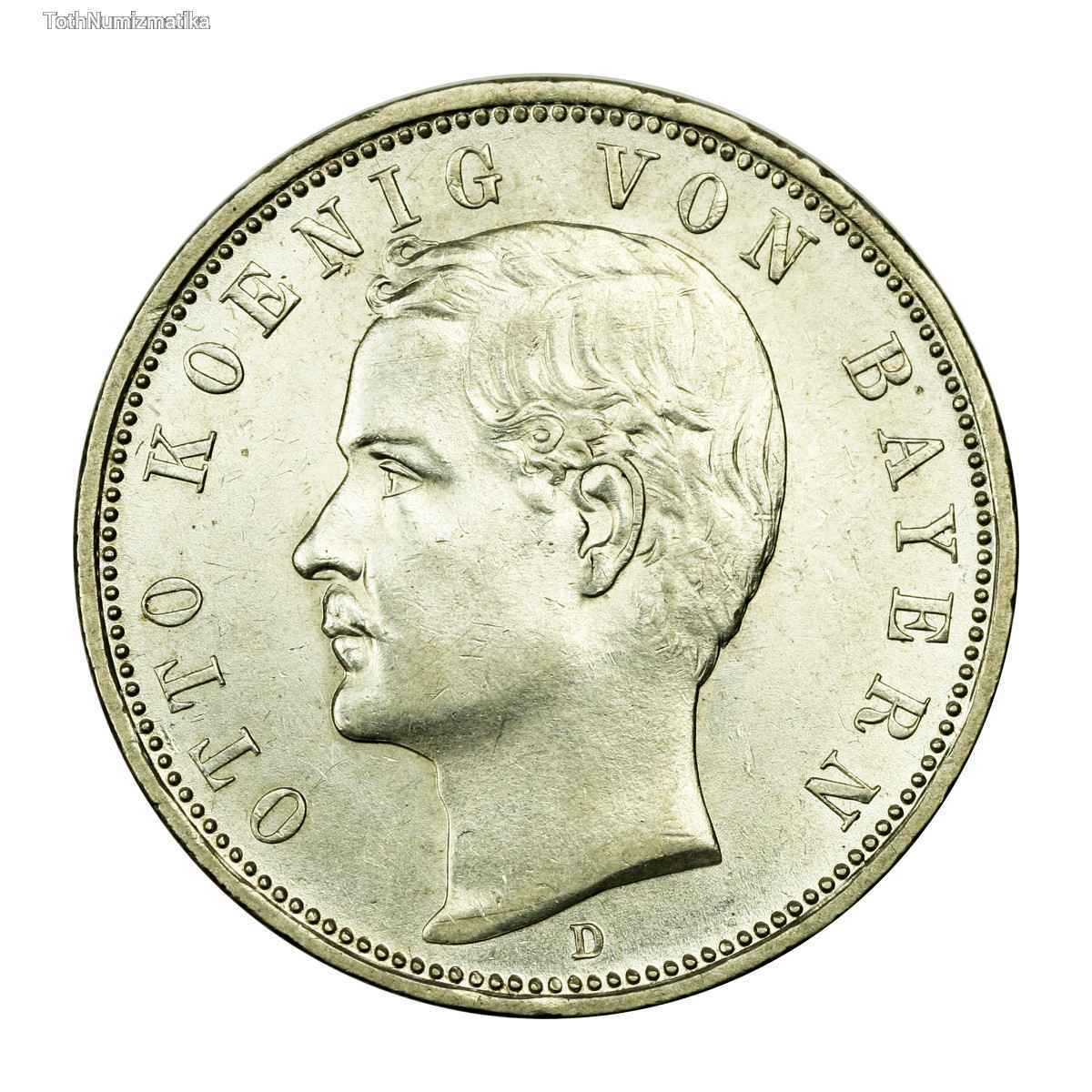 Bajor I. Ottó 5 Márka 1893 D