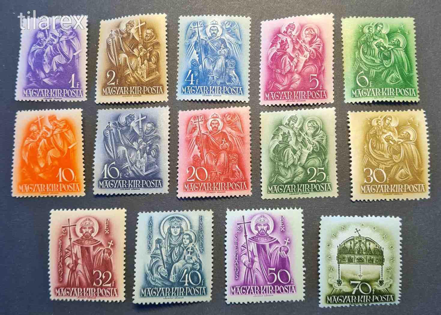 Bélyeg  1938  Szent István III. ** ( MPIK  582-95  6000 Ft. )