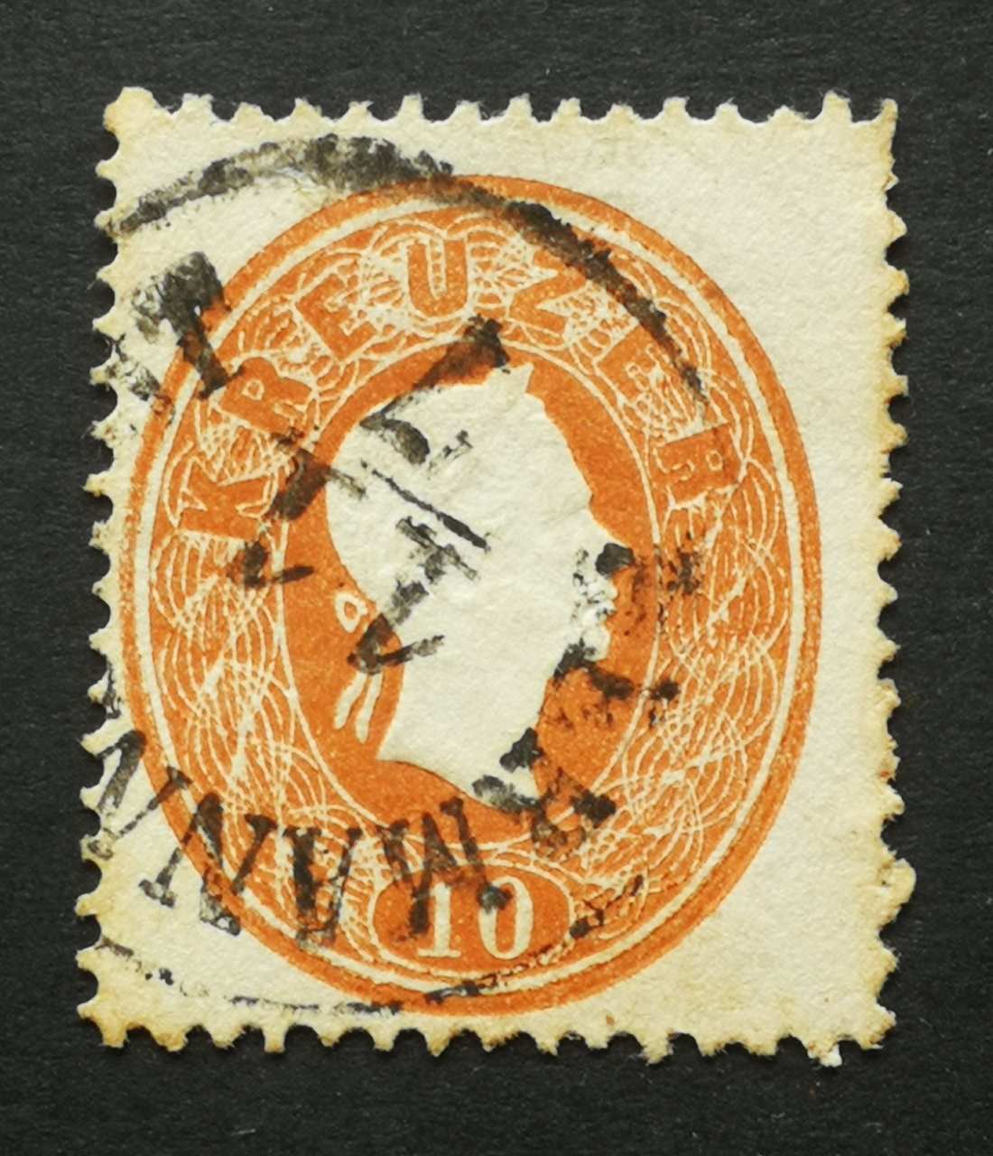 Magyarország 1861 Könyvnyomat 10 Kr. HERMANN(STADT) Nagyszeben