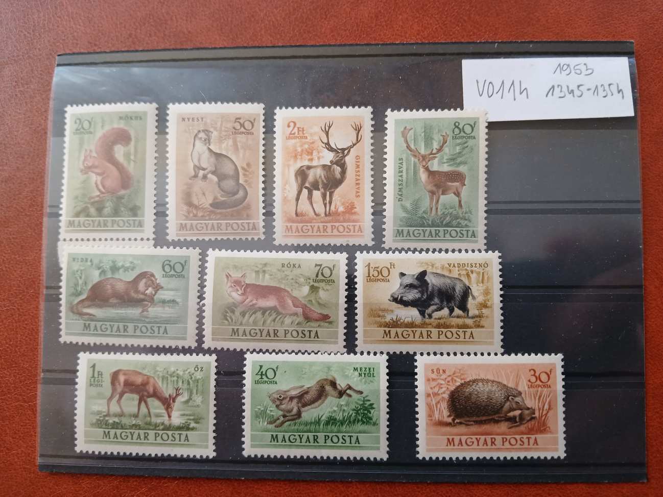 V0114 Magyar bélyeg 1953 1345-1354 postatiszta