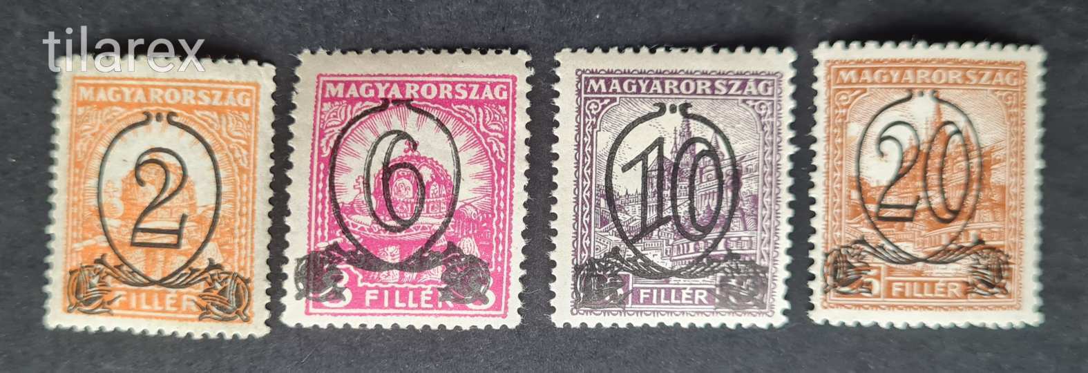Magyar Bélyeg 1931 Kisegítő Bélyegek ( MBK 501-04** B  38.000 Ft )