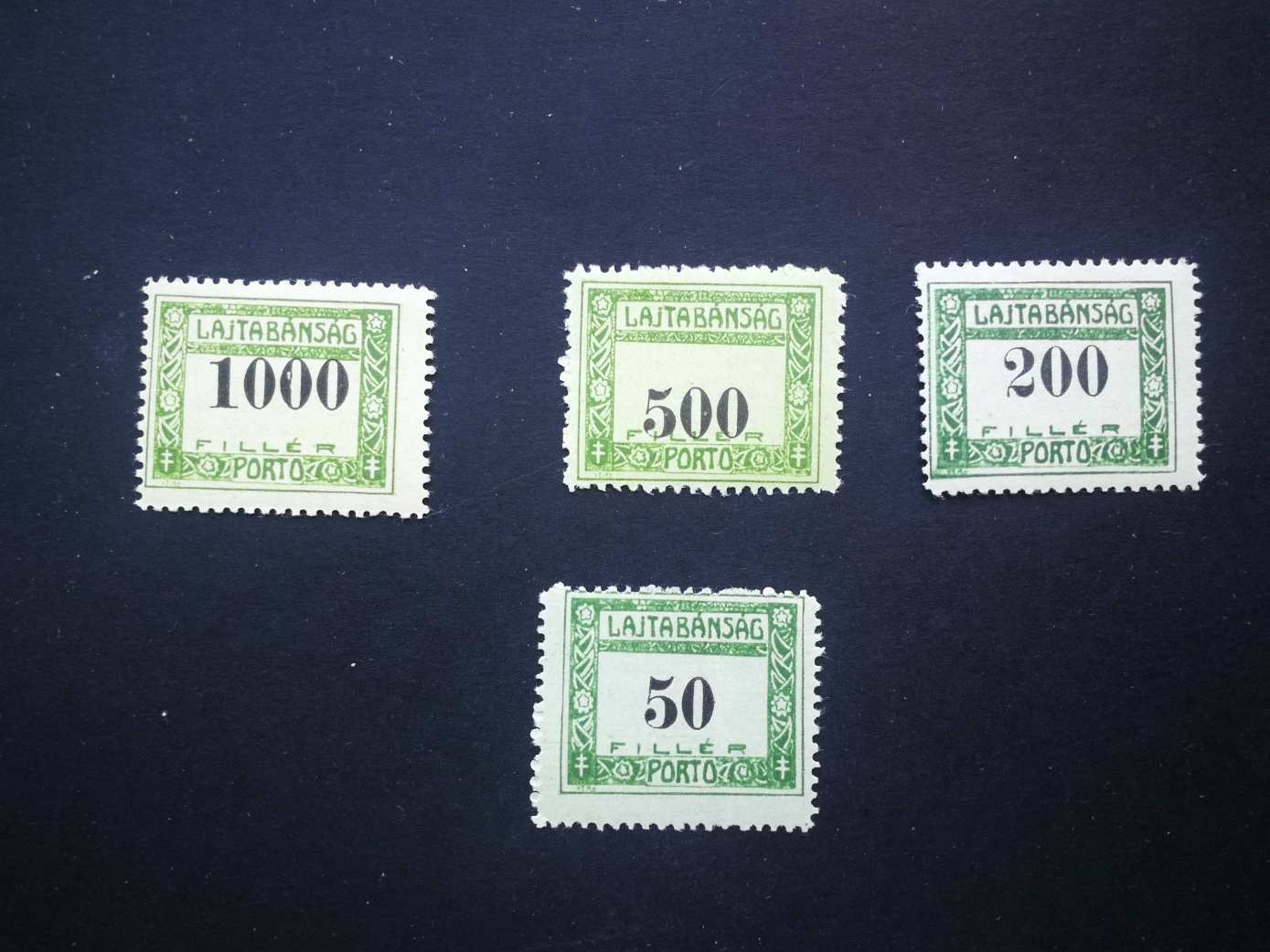 magyarorszag 1921 nyugat-magyarorszag porto 4 db d