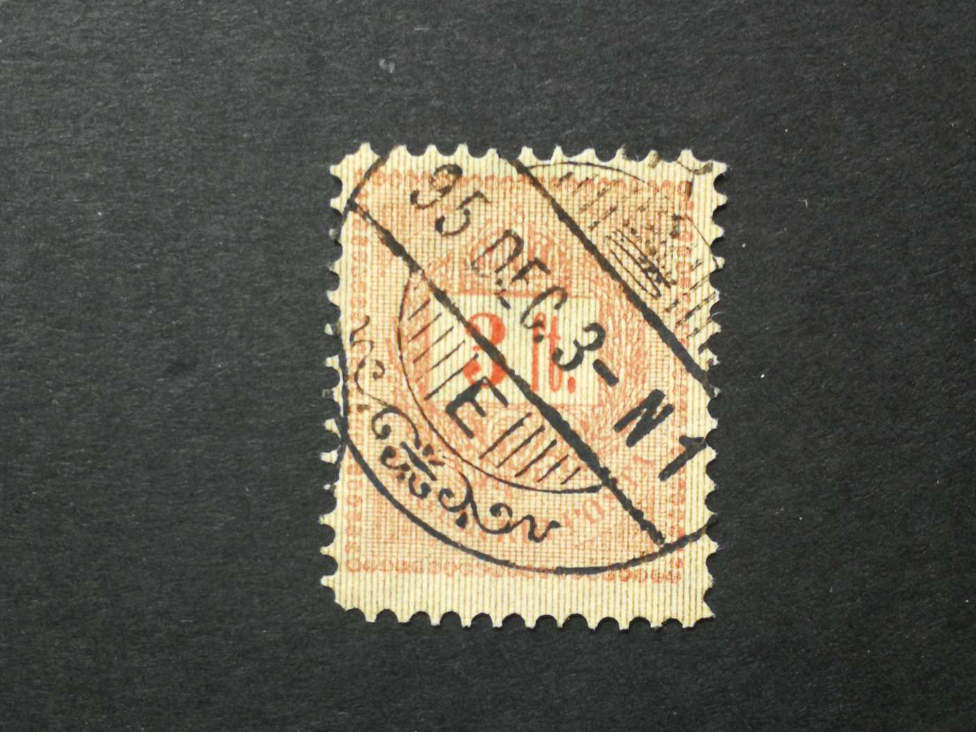 Magyarország 1888 Feketeszámú 3 Ft. D