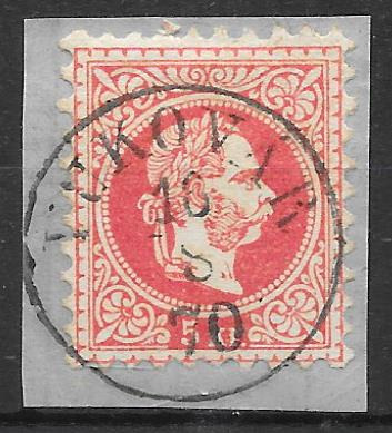 1867. 5 kr bélyeg Vukovar 70/8/16 bélyegzéssel