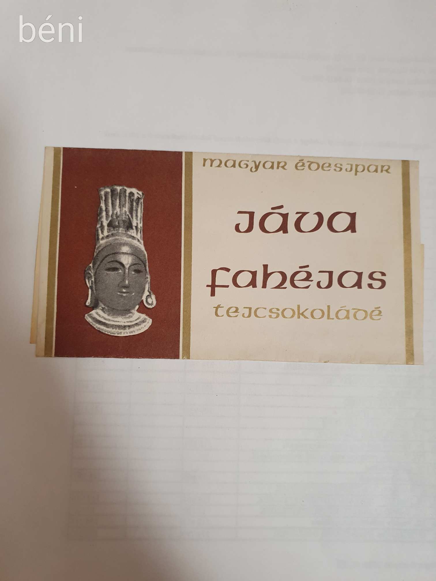 régi csokipapír jáva fahéjas tejcsokoládé