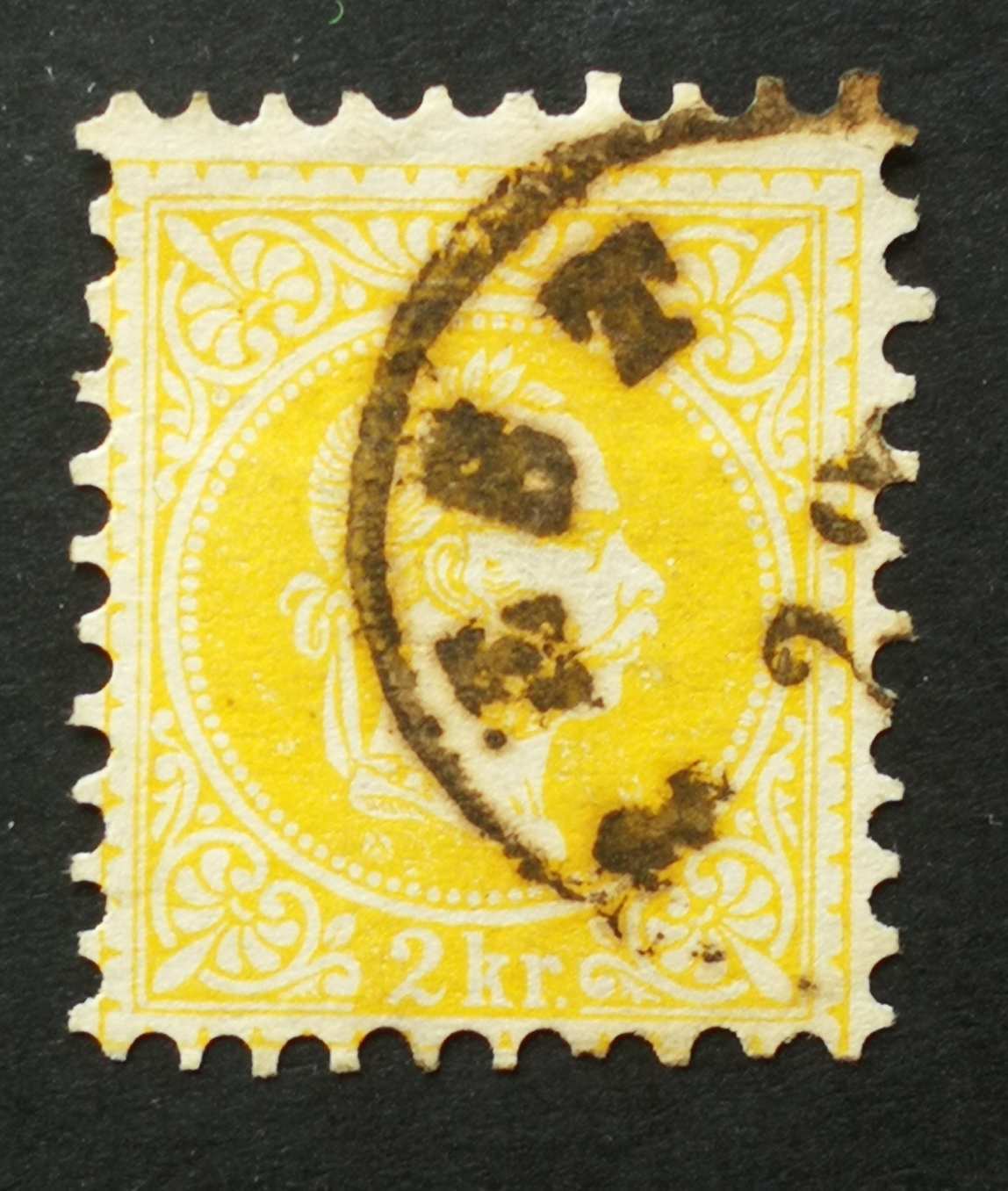 Magyarország 1867 Könyvnyomat 2 Kr. PEST sárga H