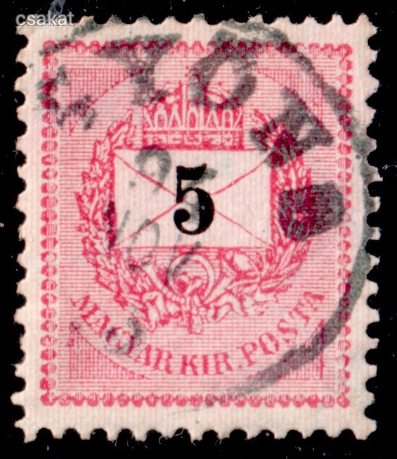 1889 feketeszámú krajcáros GYÖNK bélyegzés Tolna Gudlin E3.18 / 100p (c61)