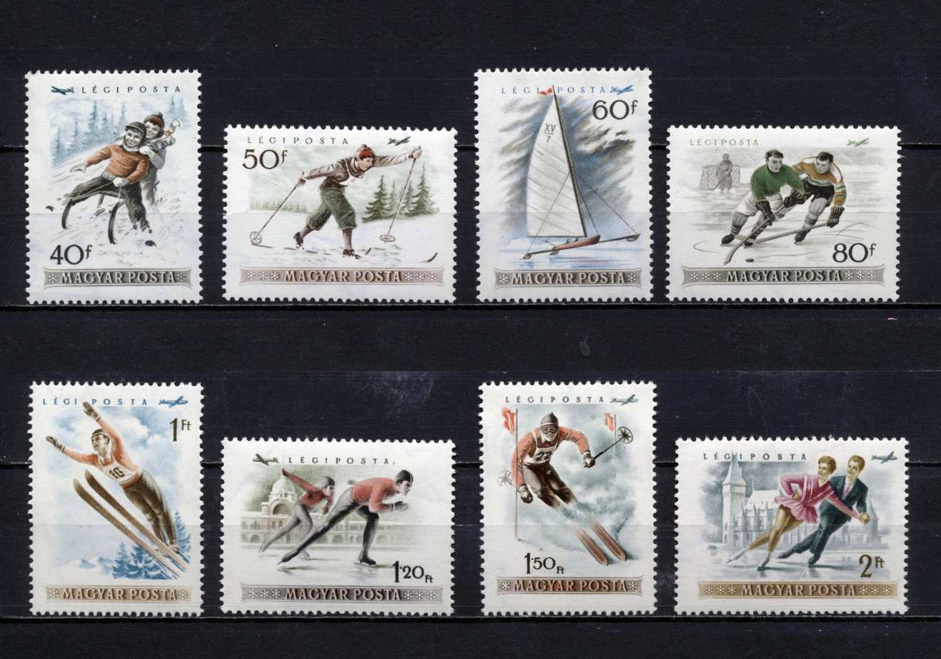 1955 Téli sport postatiszta bélyegsor kat 2700 Ft