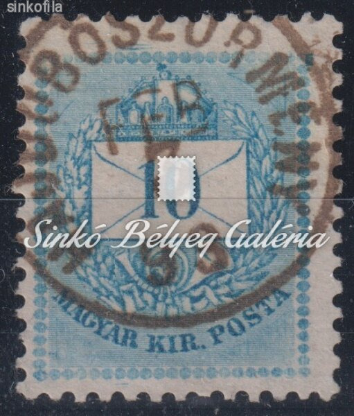 1881. Színesszámú krajcáros 10kr, HAJDÚBÖSZÖRMÉNY