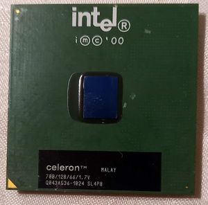 Intel Celeron 700MHz Coppermine Socket 370 SL4P8 CPU processzor retro TEST OK