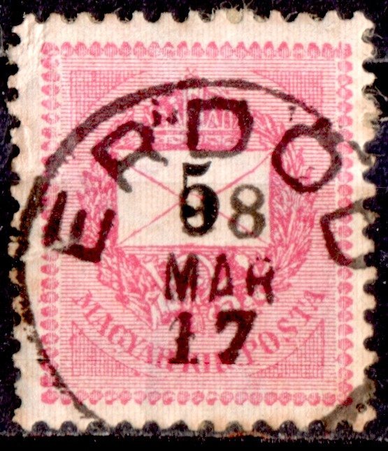 1889 feketeszámú krajcáros ERDŐD lebélyegzés Partium Gudlin E3.20 / 40 pont (b95)